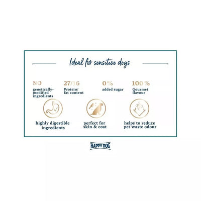 Happy Dog XS Mini Bali visavertis pašaras mažų veislių suaugusiems šunims su vištiena ir ciberžole, 300 g