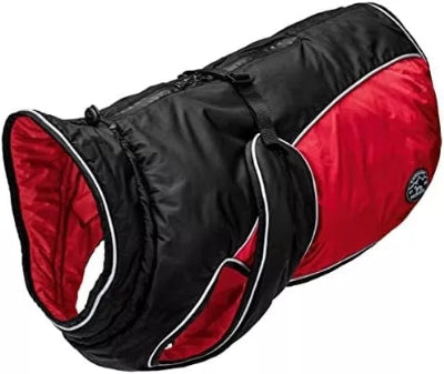 HUNTER OUTDOOR žieminis šunų paltas, juodai raudonas, dydis 25