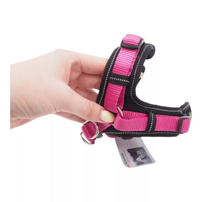 HUNTER rožinės šunų petnešos su atšvaitais, XS dydis