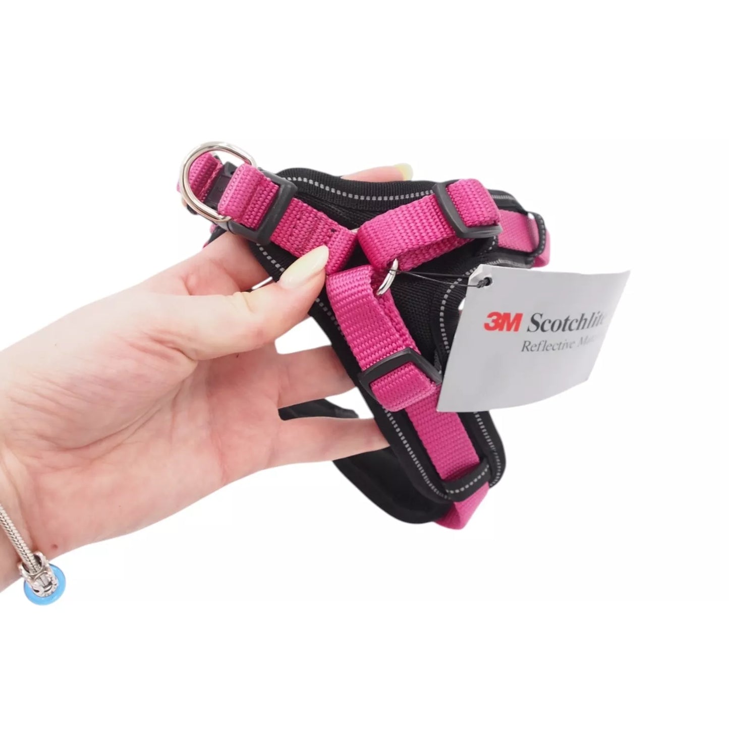 HUNTER rožinės šunų petnešos su atšvaitais, XS dydis