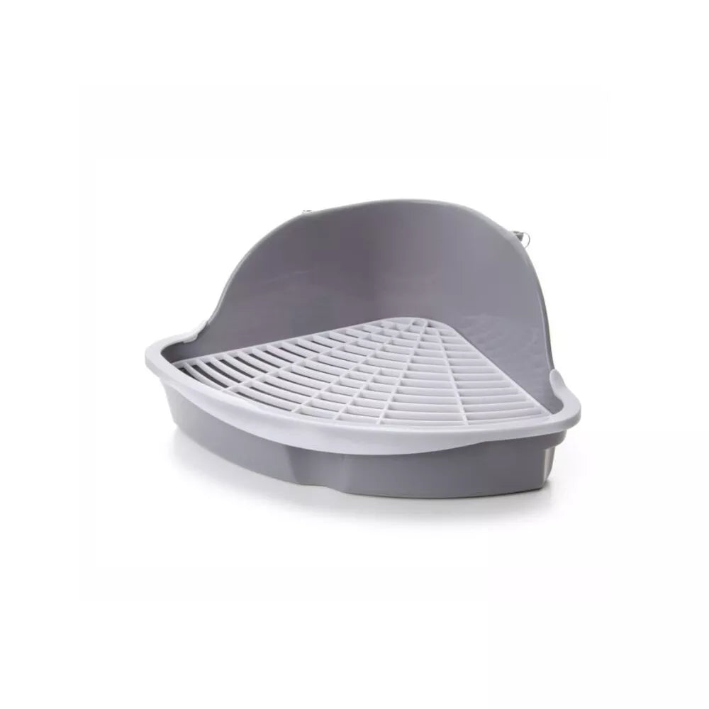 Kampinis tualetas graužikams su tinkleliu, 18x18x25 cm, pilkas