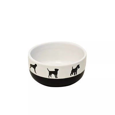 Keramikinis dubenėlis Shape juodas/baltas, 13x6 cm, 500 ml