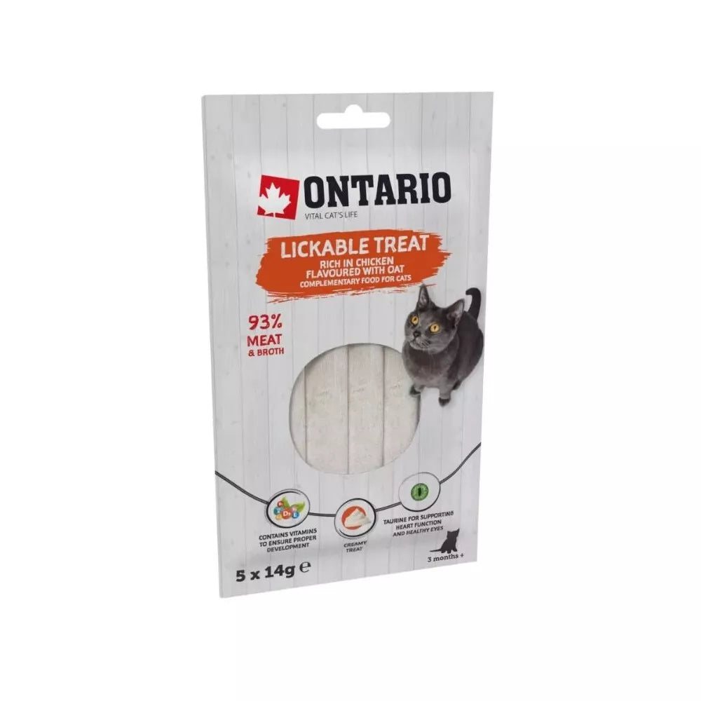 Kreminis skanėstas katėms su vištiena ir avižomis, 5x14 g