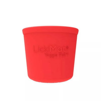 Laižymo puodelis LickiMat Dog Yoggie Pot, raudonas