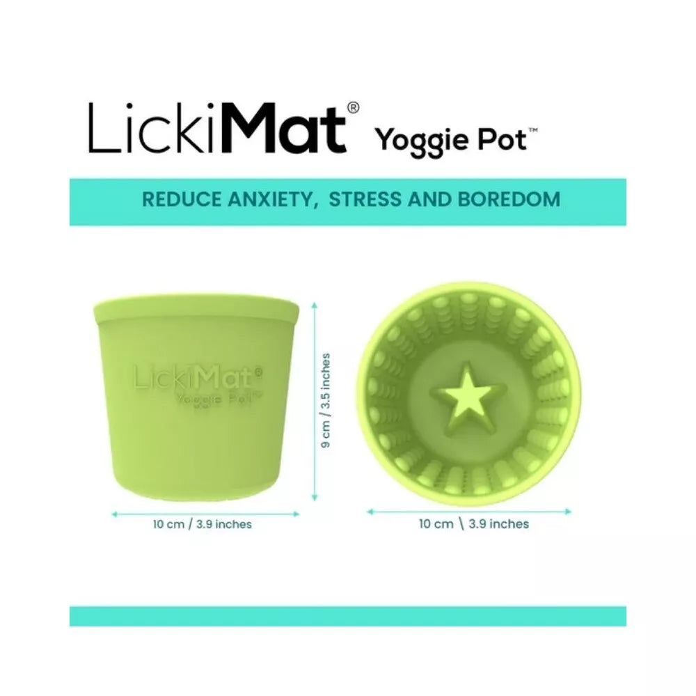Laižymo puodelis LickiMat Dog Yoggie Pot, žalias