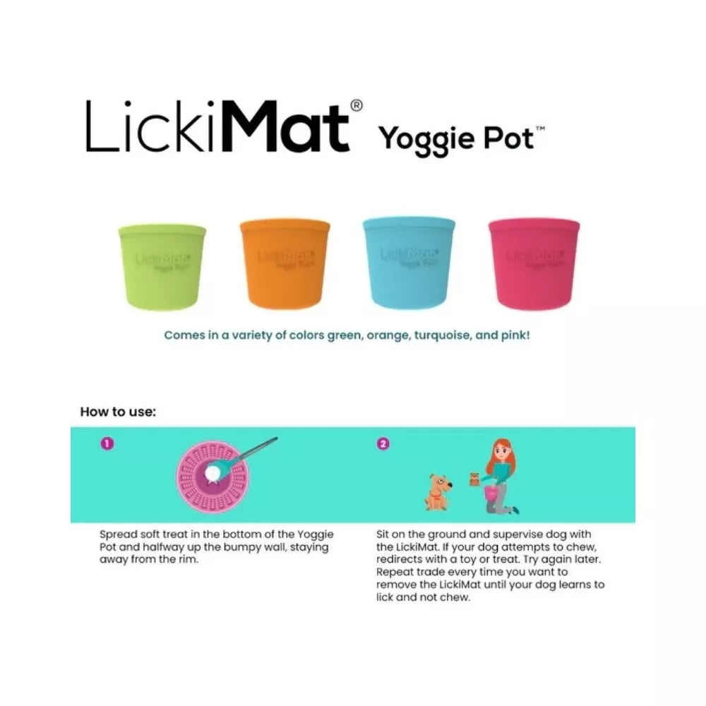 Laižymo puodelis LickiMat Dog Yoggie Pot, žalias