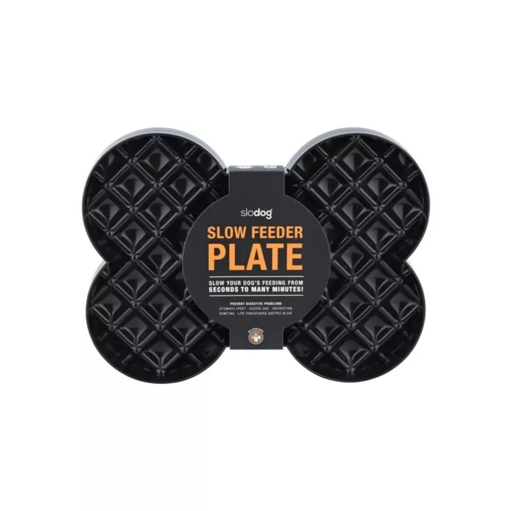Lėto ėdimo dubenėlis LickiMat Dog Slodog, juodas