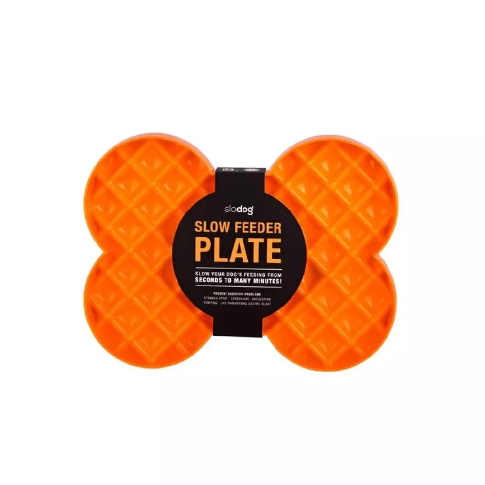 Lėto ėdimo dubenėlis LickiMat Dog Slodog, oranžinis