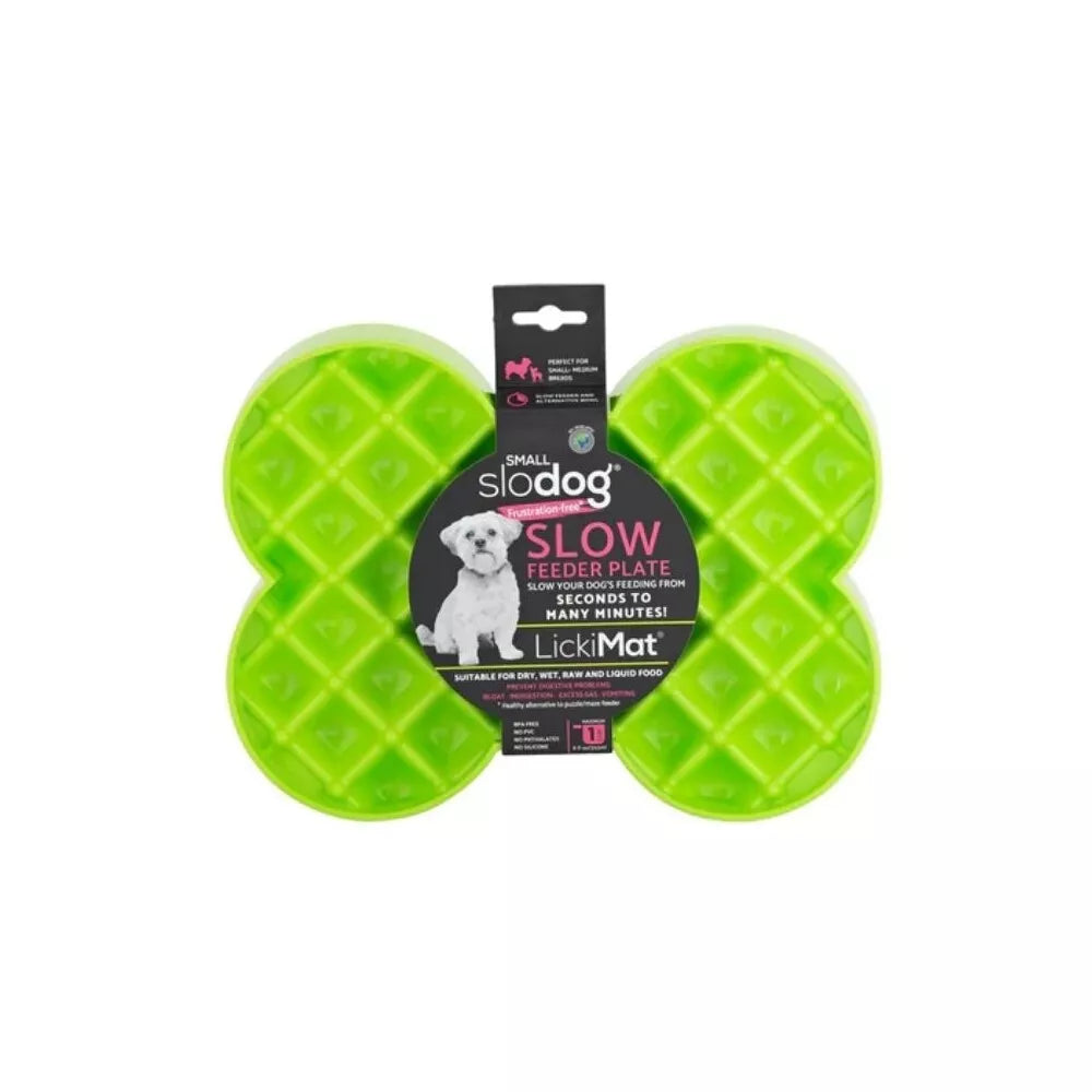 Lėto ėdimo dubenėlis LickiMat Dog Small Slodog, žalias