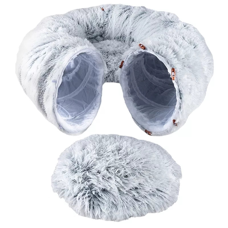 Minkštas daugiafunkcis tunelis–guolis katėms