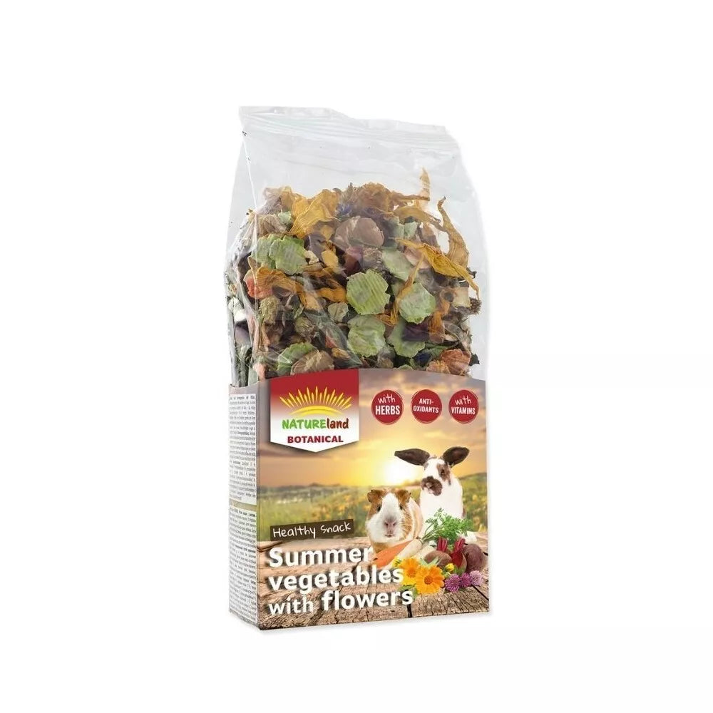 Nature Land Botanical skanėstas graužikams su daržovėmis ir žiedlapiais, 100 g