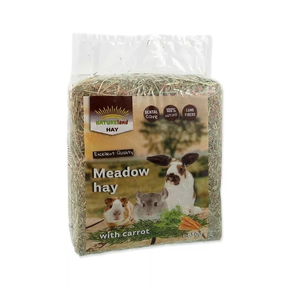 Nature Land šienas su morkomis, 650 g