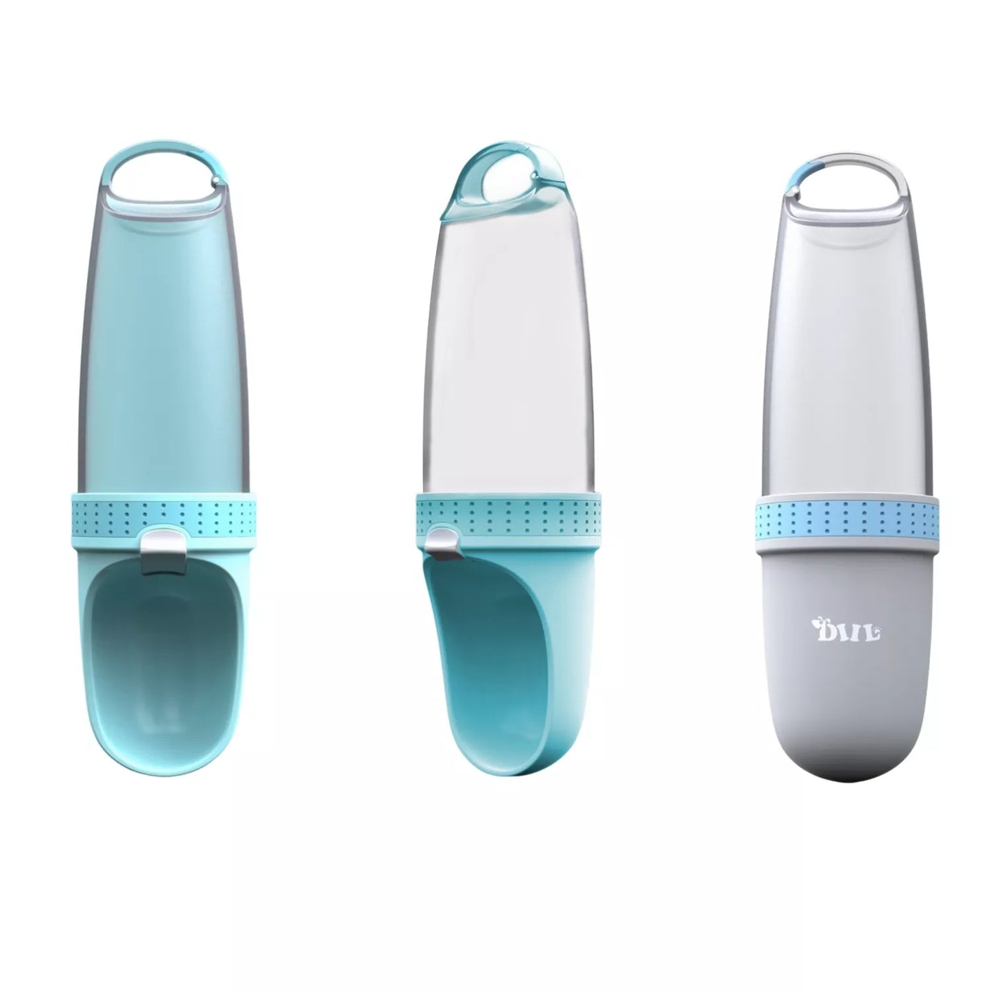 Nešiojamas vandens buteliukas–girdykla šuniui 350 ml