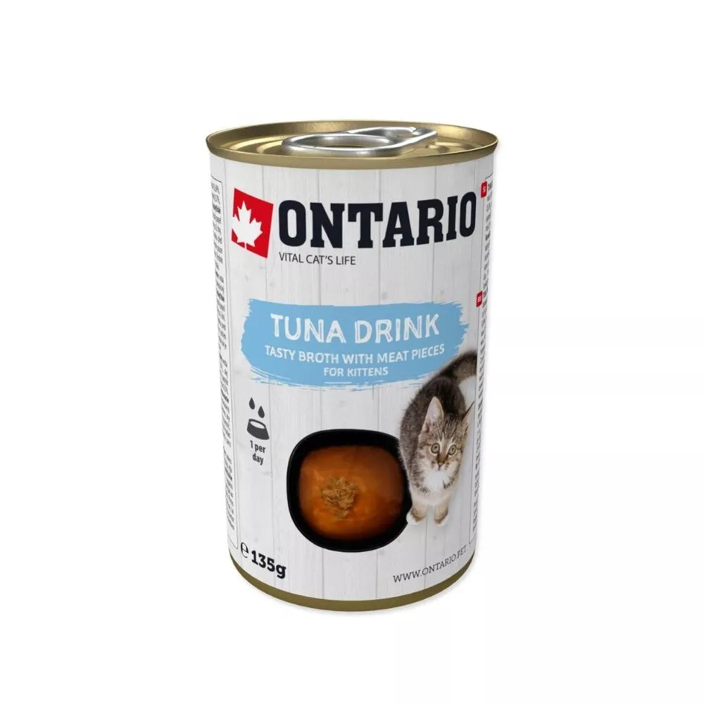 Ontario gėrimas jauniems kačiukams su tunu, 135 g