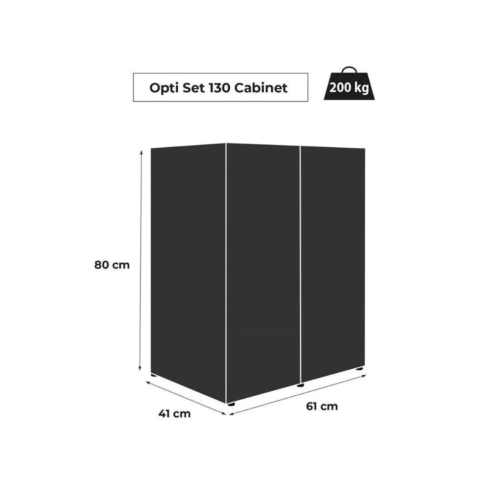 Opti Set 130 spintelė  stačiakampė, juoda, 61x41x80 cm