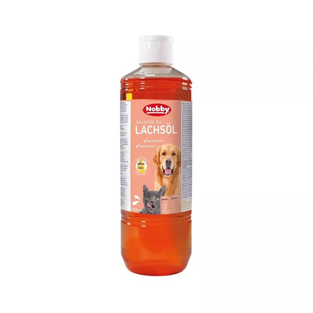 Lašišų aliejus pašaro papildas šunims ir katėms, 500 ml