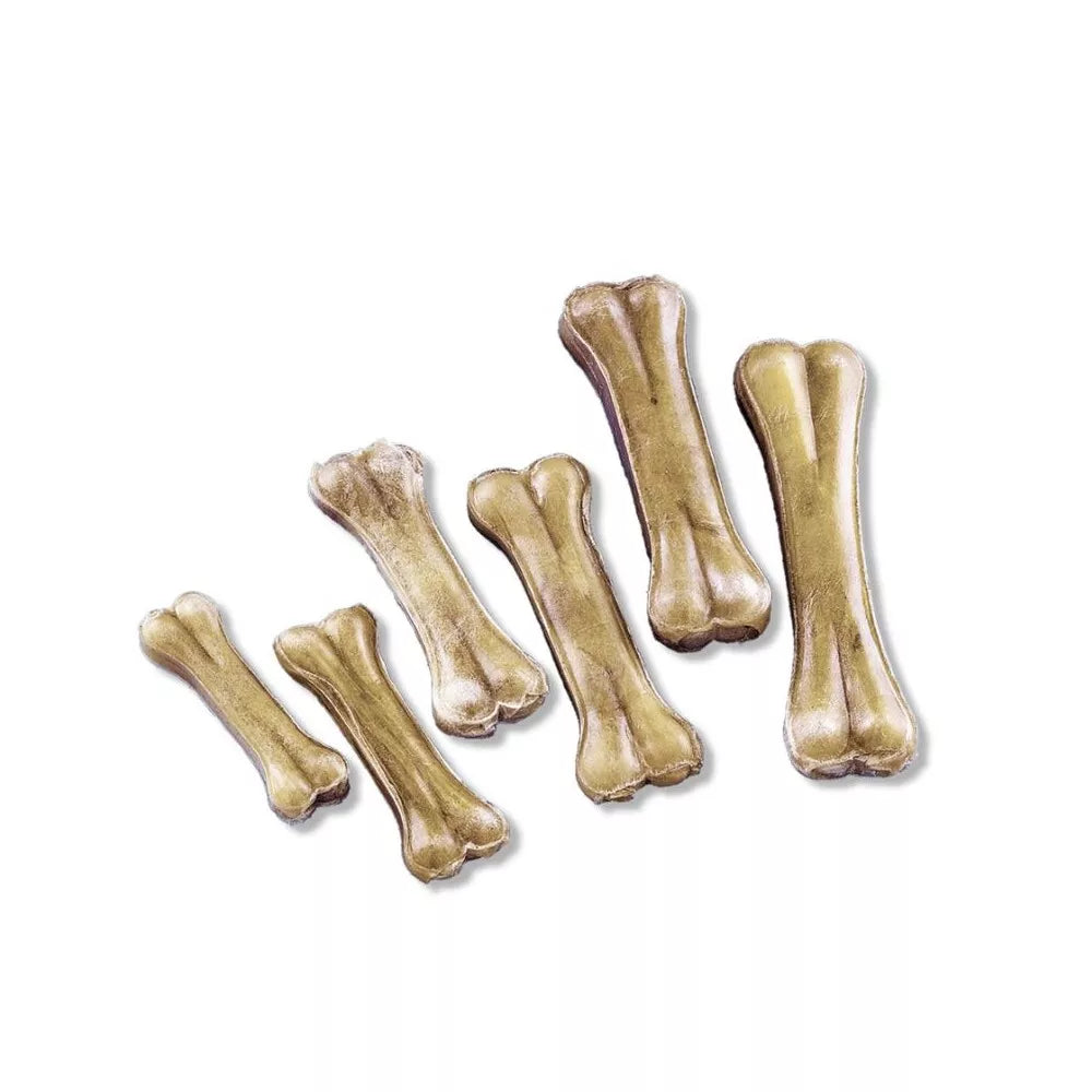 Rudi kaulai šunims iš jaučio odos 16,5 cm (10 vnt.)