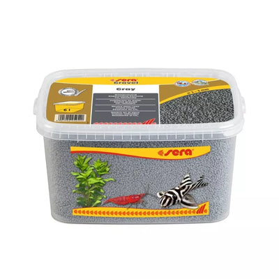 Sera gruntas akvariumui, pilkas, 2-3 mm, 6 l