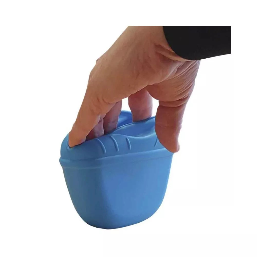 Silikoninis maišelis skanėstams, pilkas, 12,5x4x10,5 cm