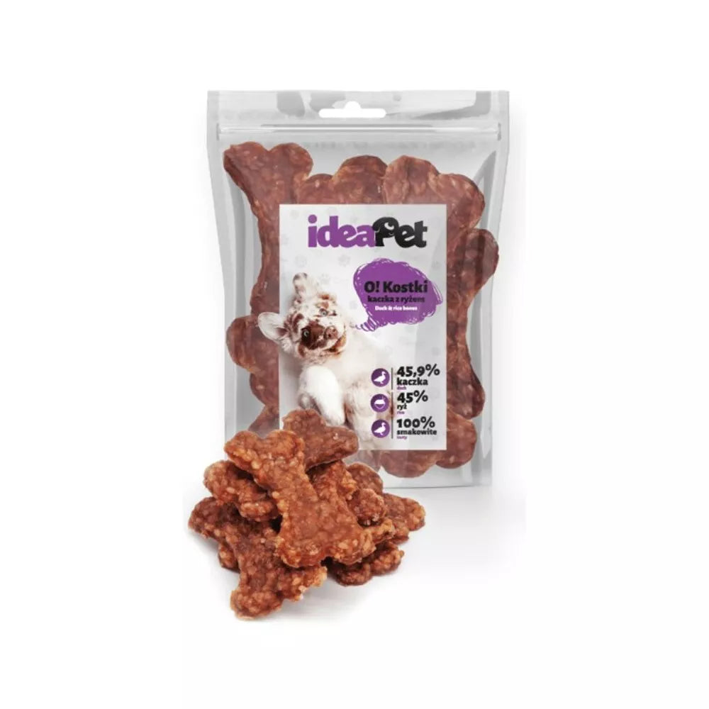 Skanėstas šunims kauliukai su antiena ir ryžiais, 9 cm, 500 g