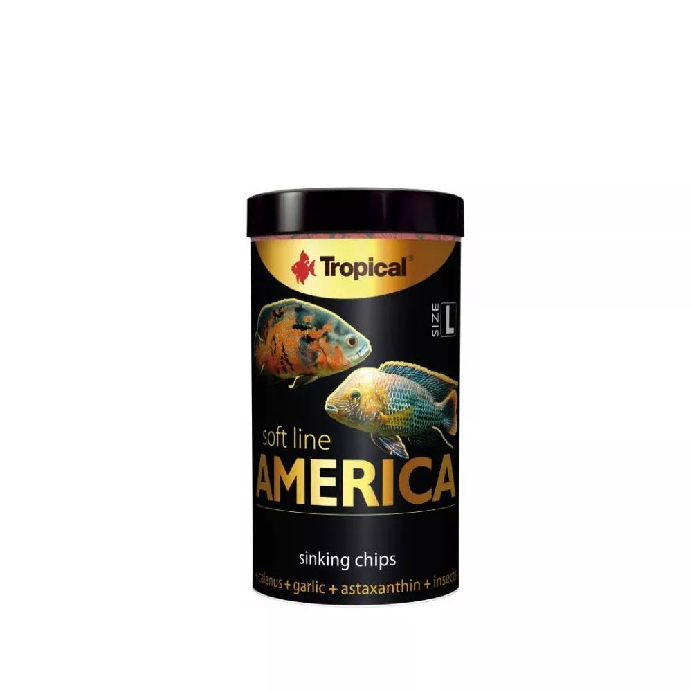 Tropical Soft Line America L minkštas maistas visaėdėms ir mėsėdėms Amerikos žuvims 100 ml