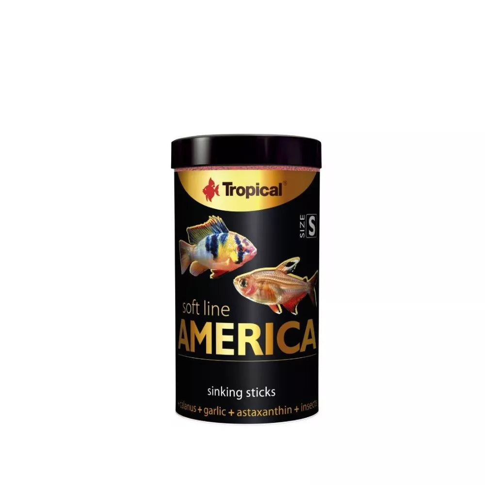 Tropical Soft Line America S maistas visaėdėms ir mėsėdėms Amerikos žuvims, minkštas 100 ml
