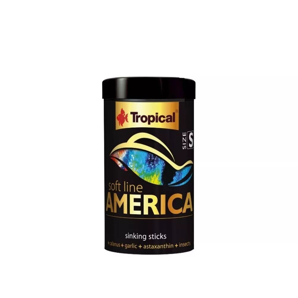 Tropical Soft Line America S maistas visaėdėms ir mėsėdėms Amerikos žuvims, minkštas 100 ml