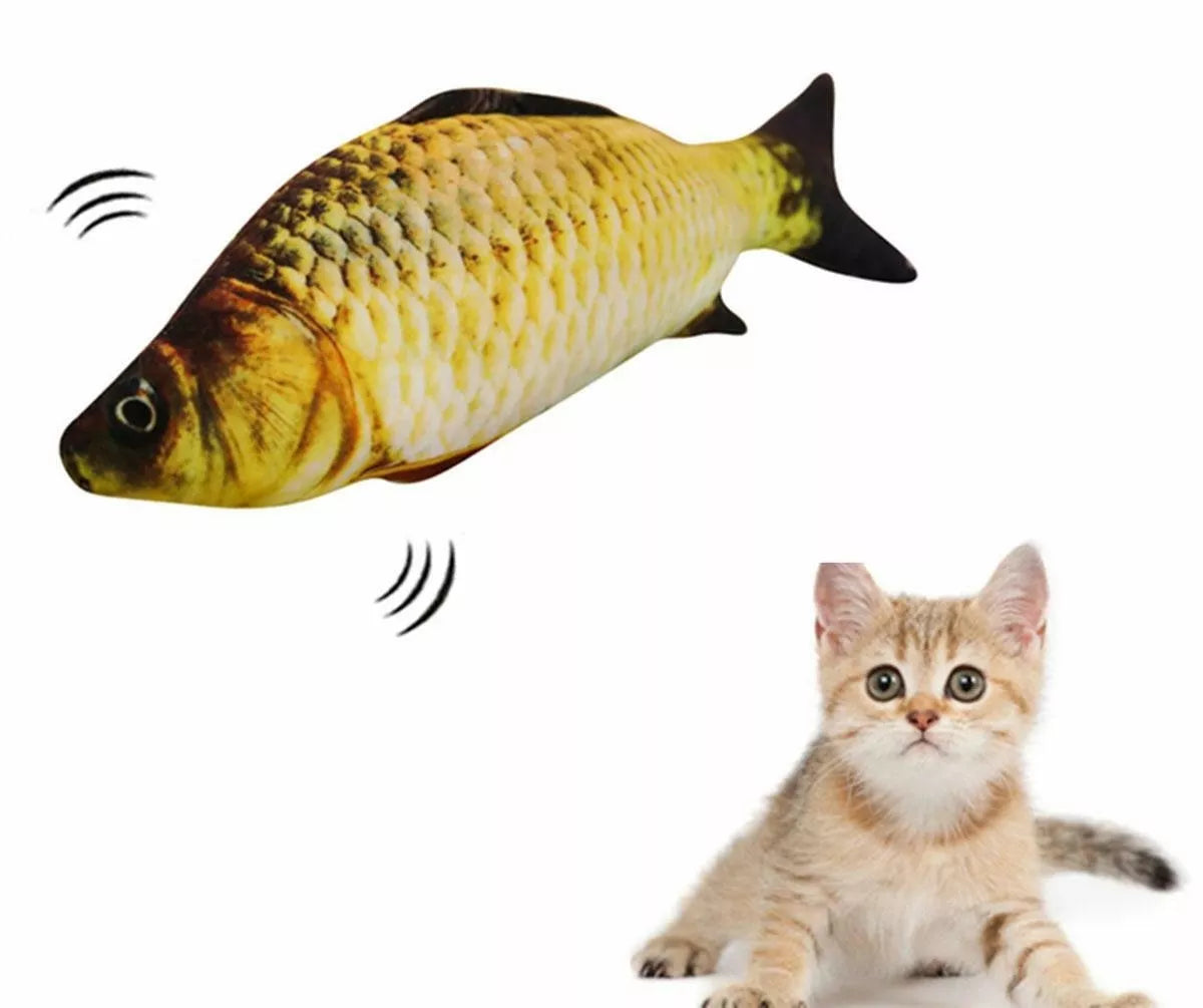 Šokinėjanti žuvis - žaislas katei