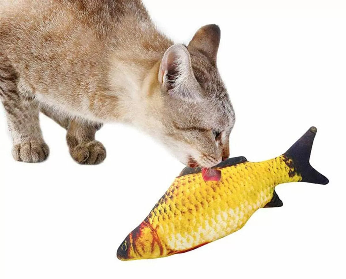 Šokinėjanti žuvis - žaislas katei