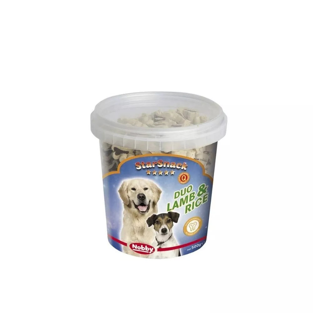 Skanėstas šunims StarSnack Lamb&Rice kauliukai su ėriena ir ryžiais, 500 g