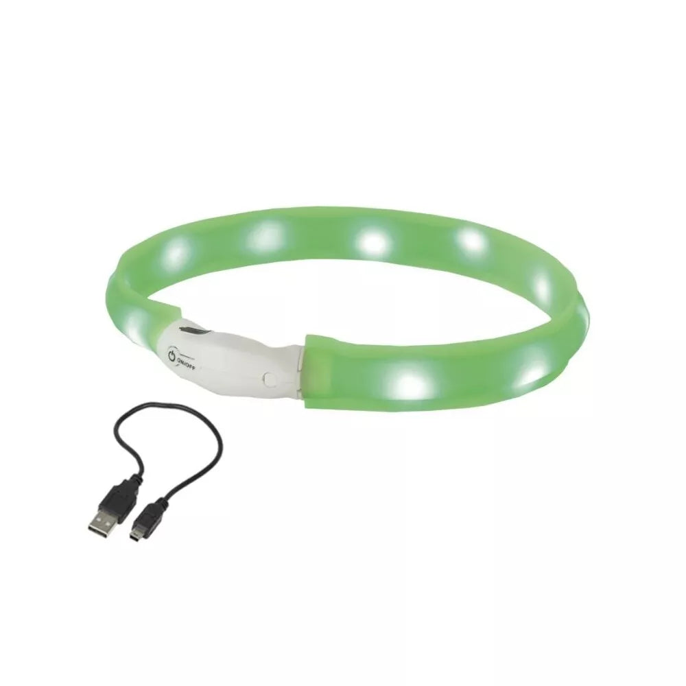 Šviečiantis antkaklis Visible L, žalias, 25 mm, 70 cm