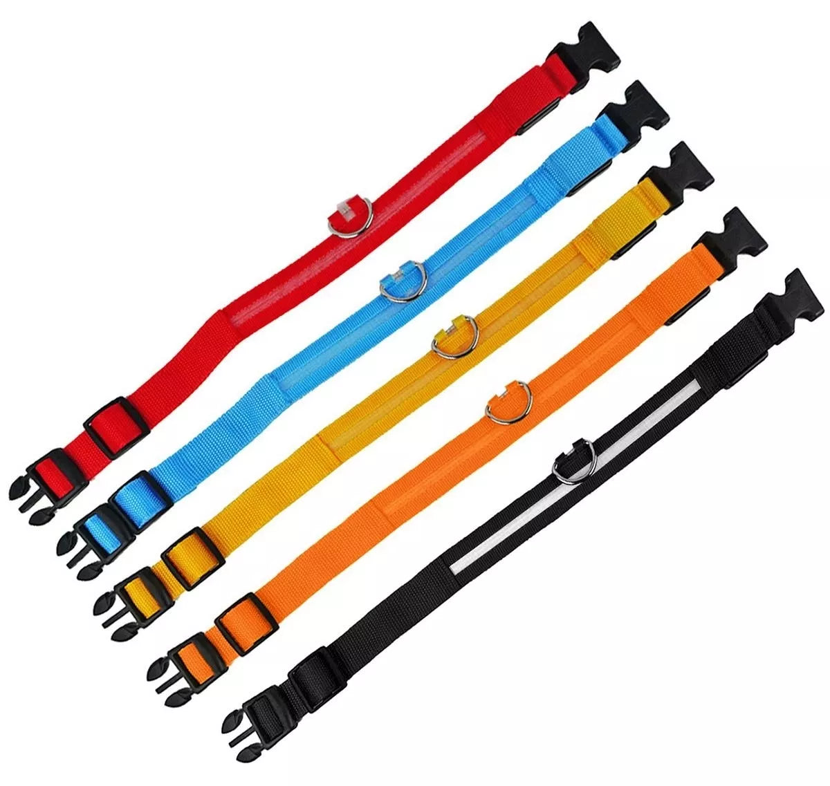 Šviečiantis LED antkaklis Juodas