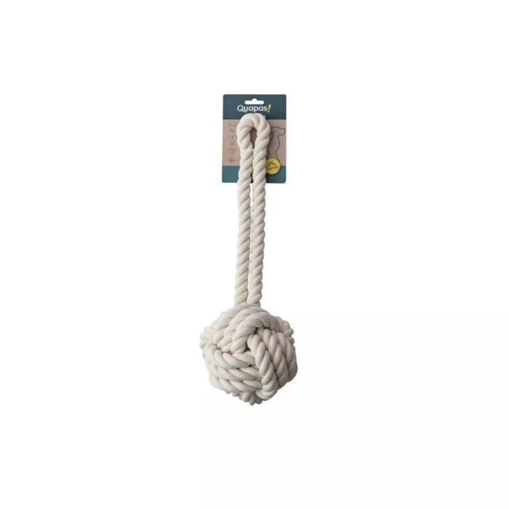 Žaislas šunims iš natūralios virvės, kamuolys su kilpa, XL, 60 cm