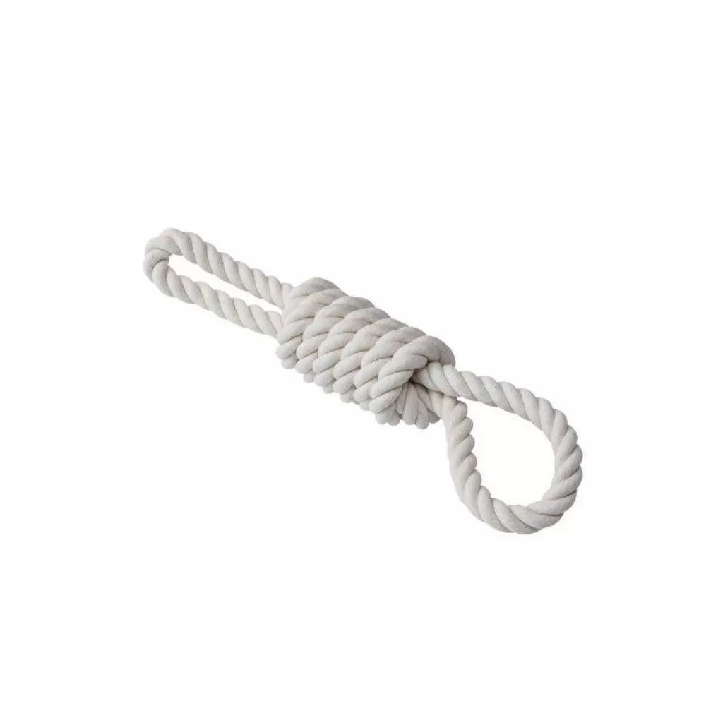 Žaislas šunims iš natūralios virvės, su 2 kilpomis, XXL, 60 cm