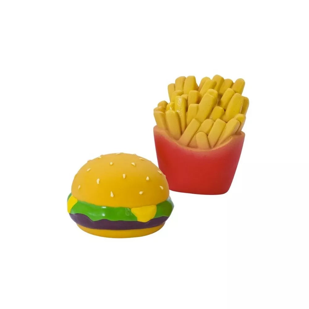 Žaislas šunims lateksinis burgeris/bulvytės fri, 6-7,5 cm