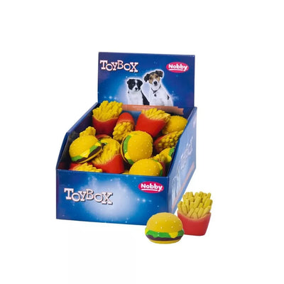 Žaislas šunims lateksinis burgeris/bulvytės fri, 6-7,5 cm