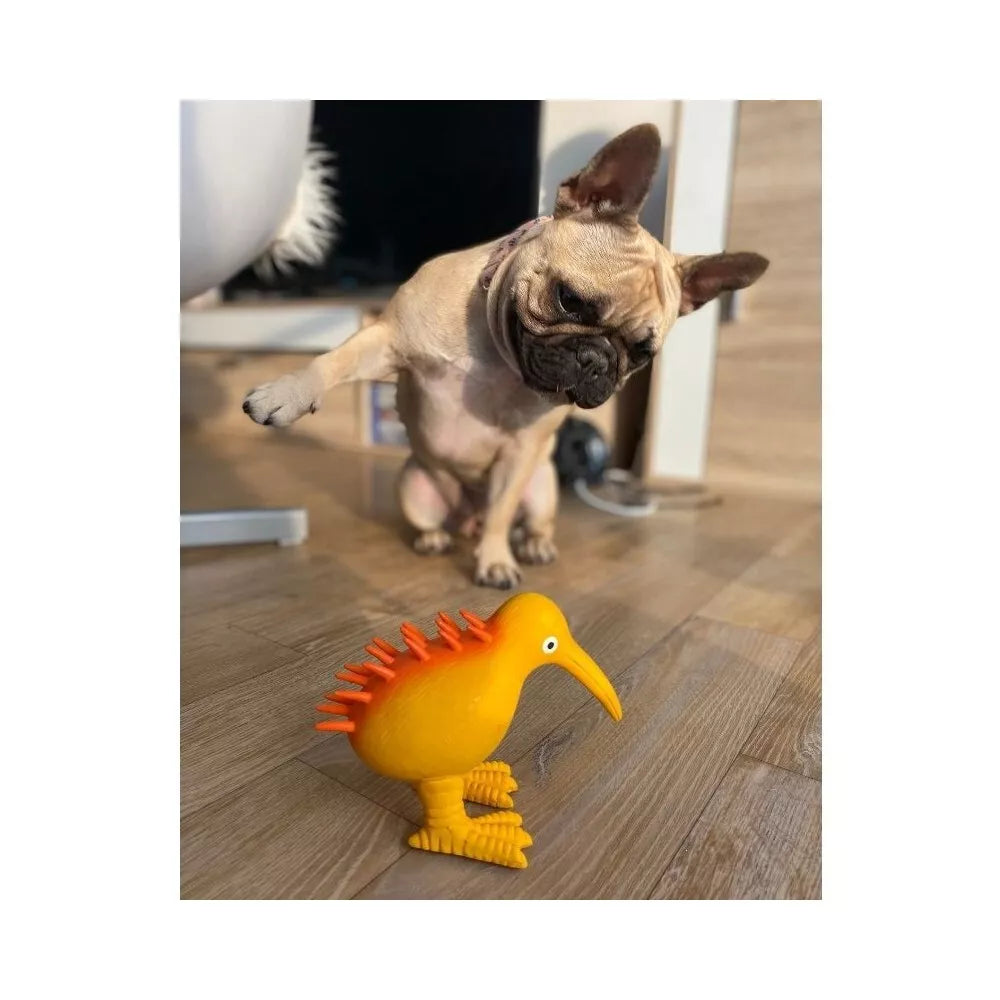 Žaislas šunims lateksinis cypiantis kivis, oranžinis, 8,5 cm, S