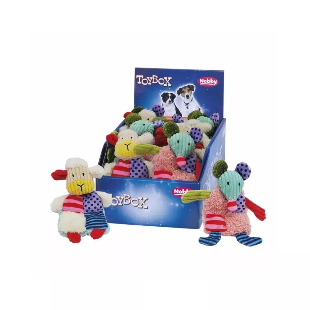 Žaislas šunims pliušinis gyvūnas (pelė, avis), 16 cm